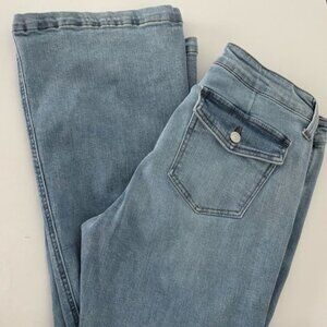 Y2K Flare Jeans 13 High Waist Fading Distressed Rip Festival Streetwear Grunge